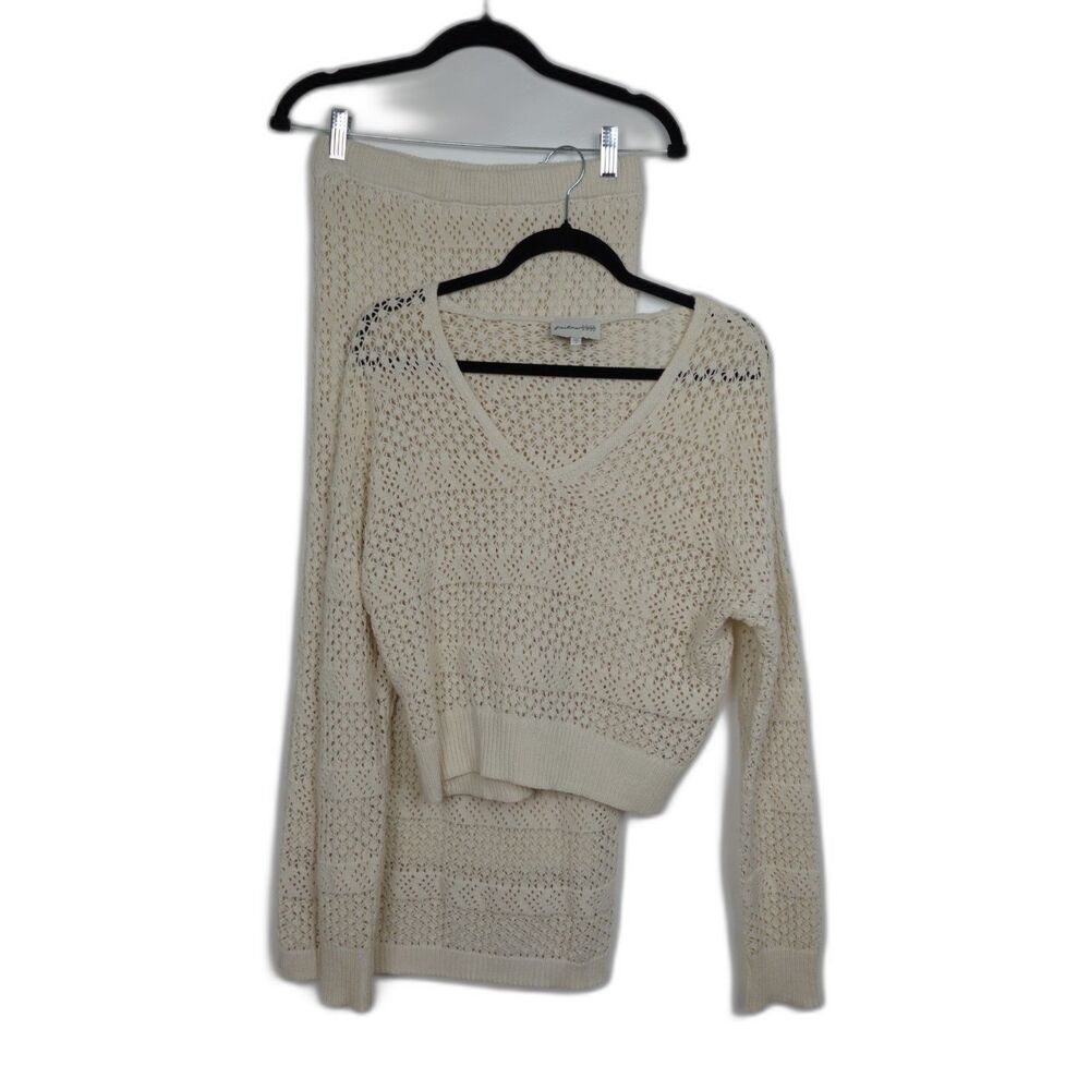 Knit Set Womens Size M Crop Top & Maxi Skirt